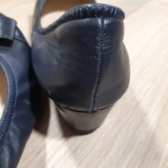 Cole Haan Dark Blue Loafers with Gold Accent - Picture 7 of 12